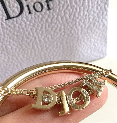 christian dior gold bangle